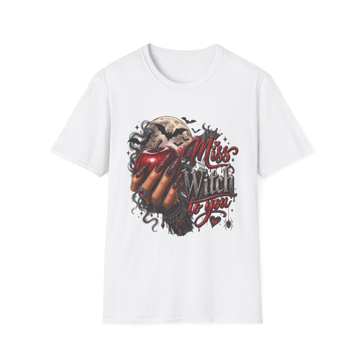 Witchy Moon Graphic T‑Shirt — "Miss Witch" Halloween Tee