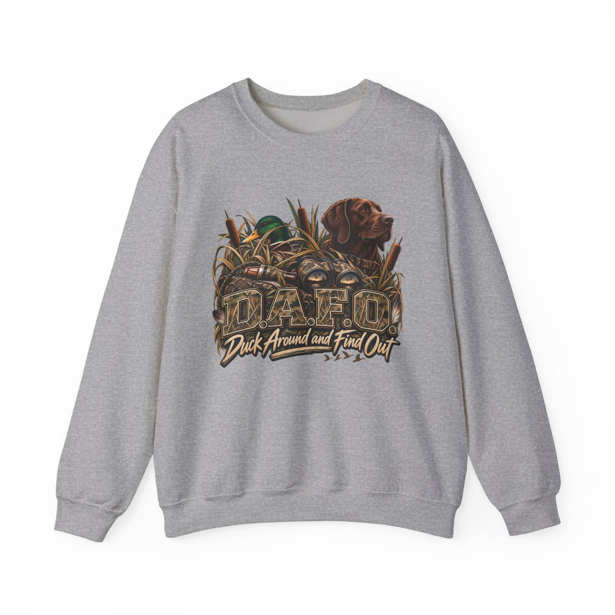 Duck Hunting Crewneck Sweatshirt – "Duck Around and Find Out" Graphic