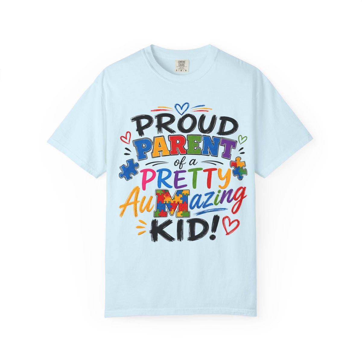 Proud Parent of a Pretty AwMazing Kid T-Shirt — Colorful Autism Pride Tee