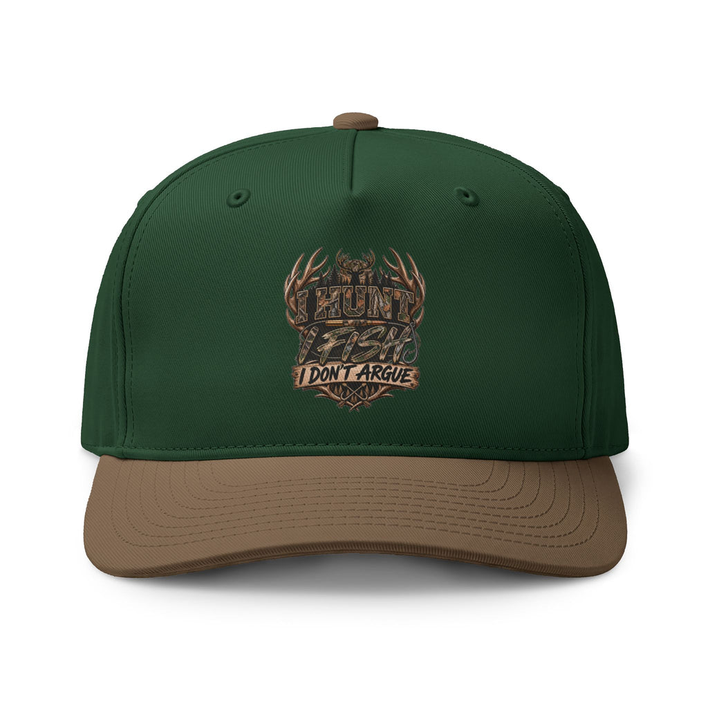 Two-Tone Trucker Cap — 'I Don't Argue' Antler Crest