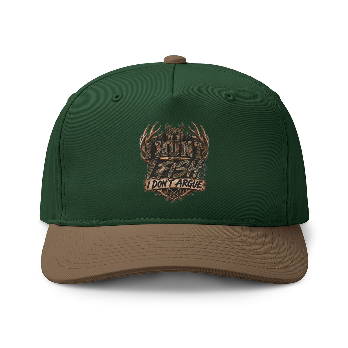 Two-Tone Trucker Cap — 'I Don't Argue' Antler Crest