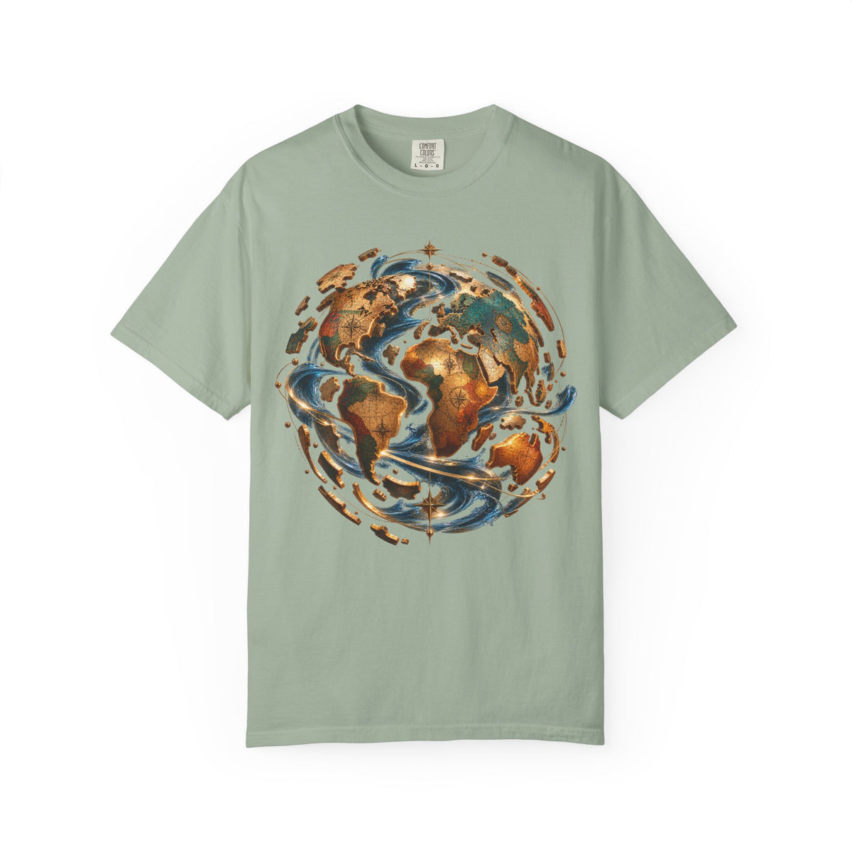 Earth Waves T-Shirt — Artistic Planet Graphic Tee