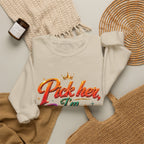 Crewneck Sweatshirt — "Pick Her, I’m Busy" Bold Script Graphic