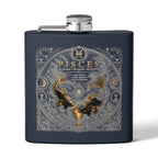 Pisces Zodiac Flask — 6oz Stainless Steel Astrological Hip Flask