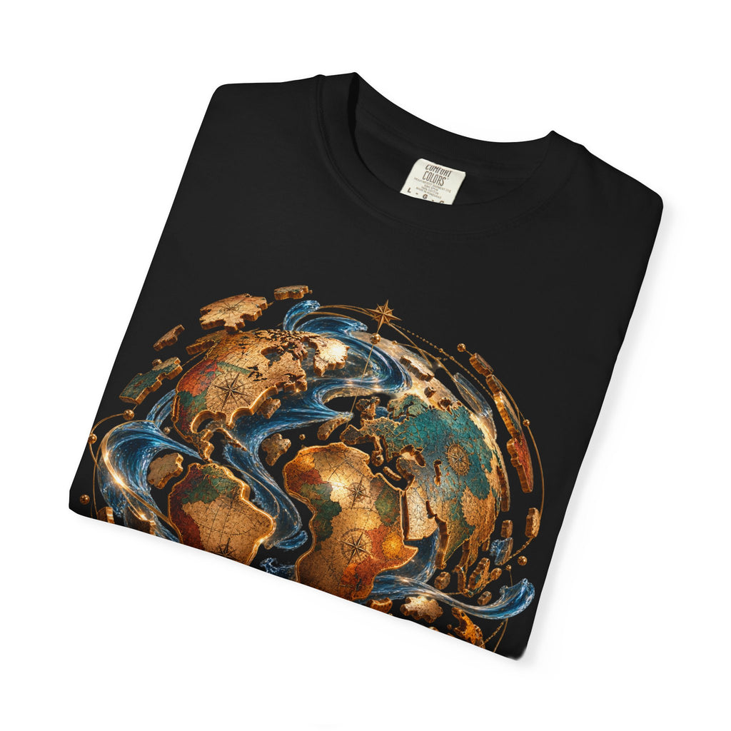 Earth Waves T-Shirt — Artistic Planet Graphic Tee