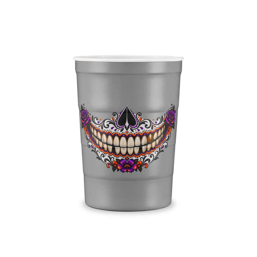 Sugar Skull Recyclable Steel Cup — Day of the Dead Party Cup