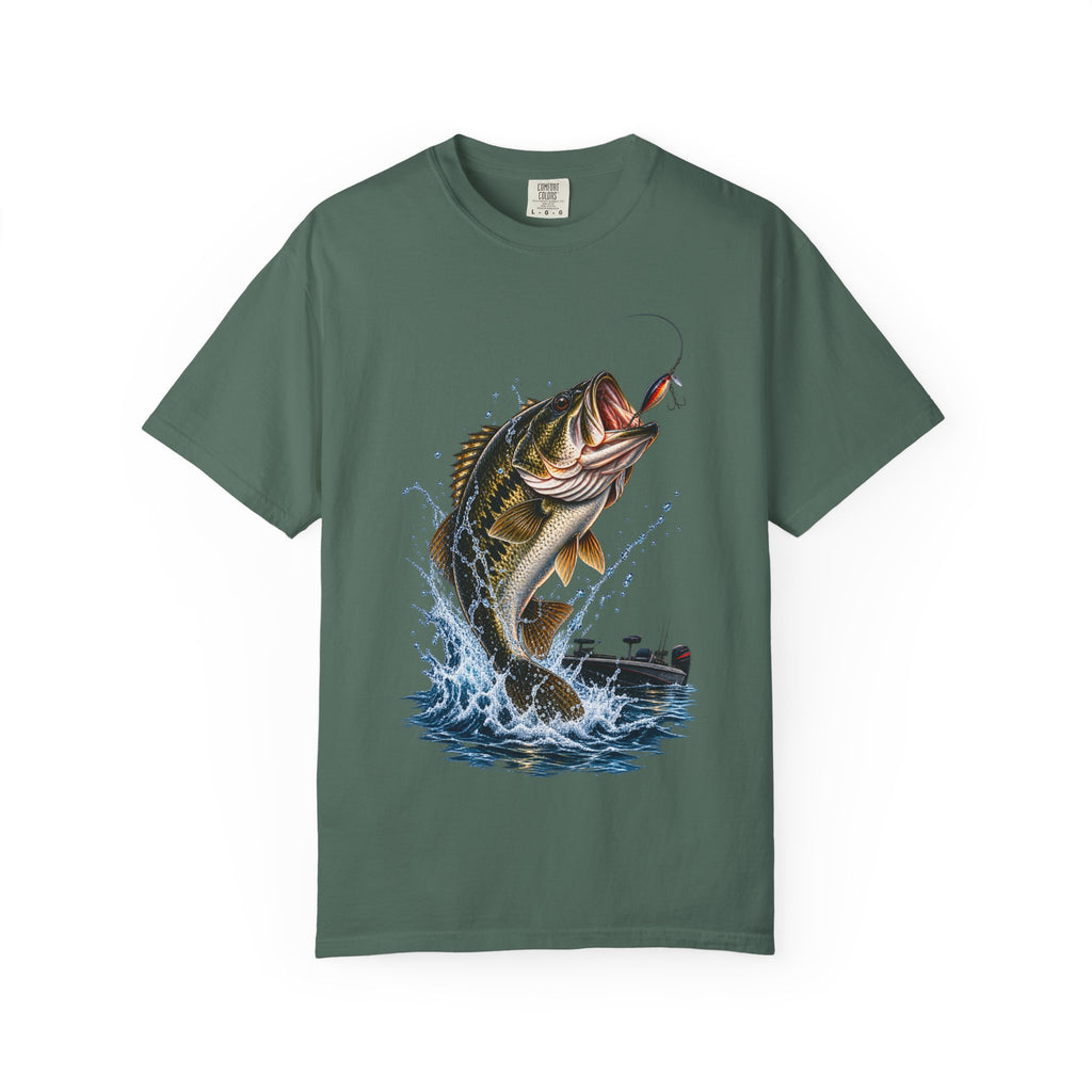 Bass Fishing T-Shirt — Jumping Largemouth Design