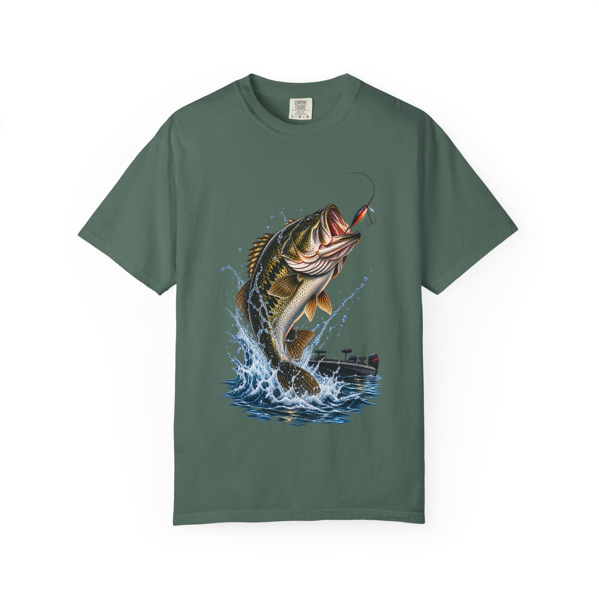 Bass Fishing T-Shirt — Jumping Largemouth Design
