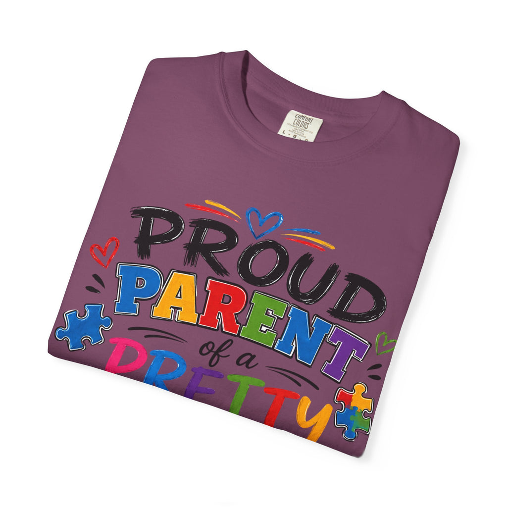 Proud Parent of a Pretty AwMazing Kid T-Shirt — Colorful Autism Pride Tee
