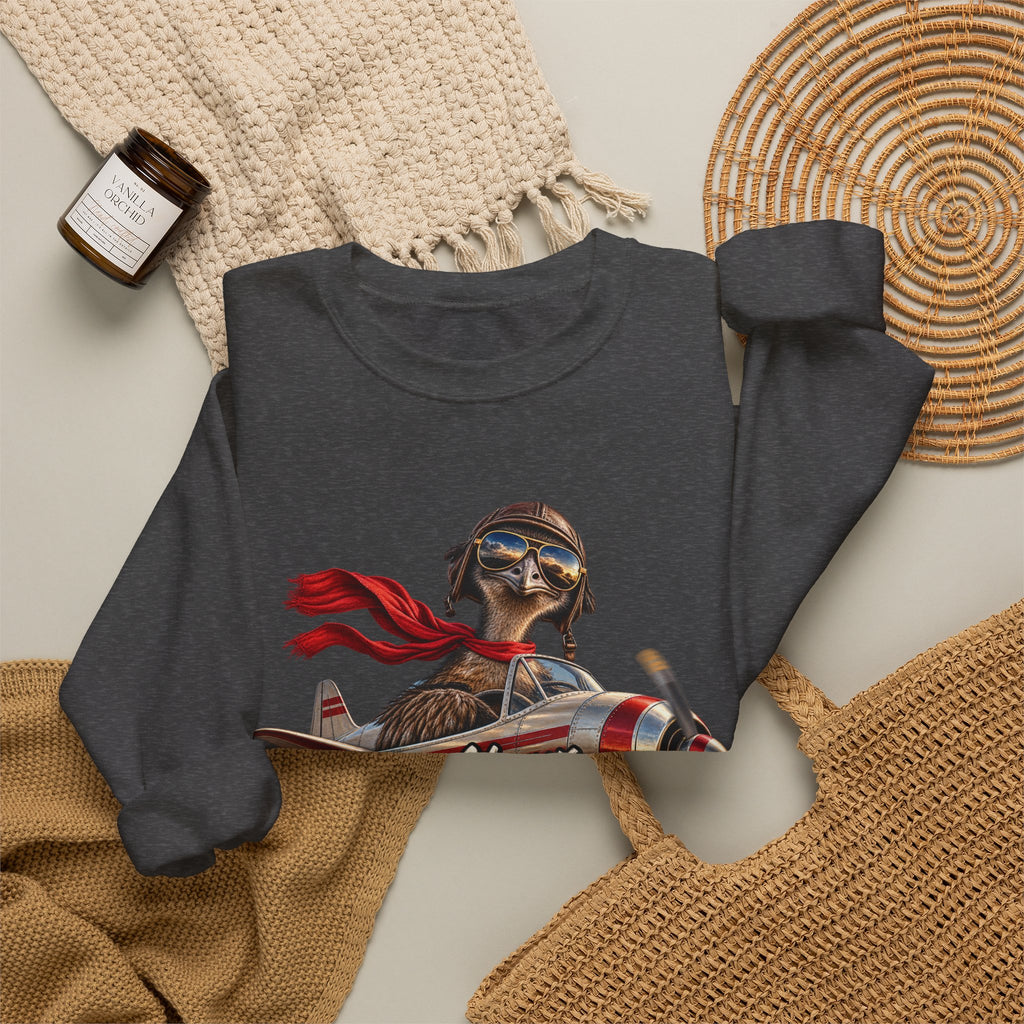Aviator Pilot Sweatshirt — "There's Always Options" Vintage Flight Crewneck