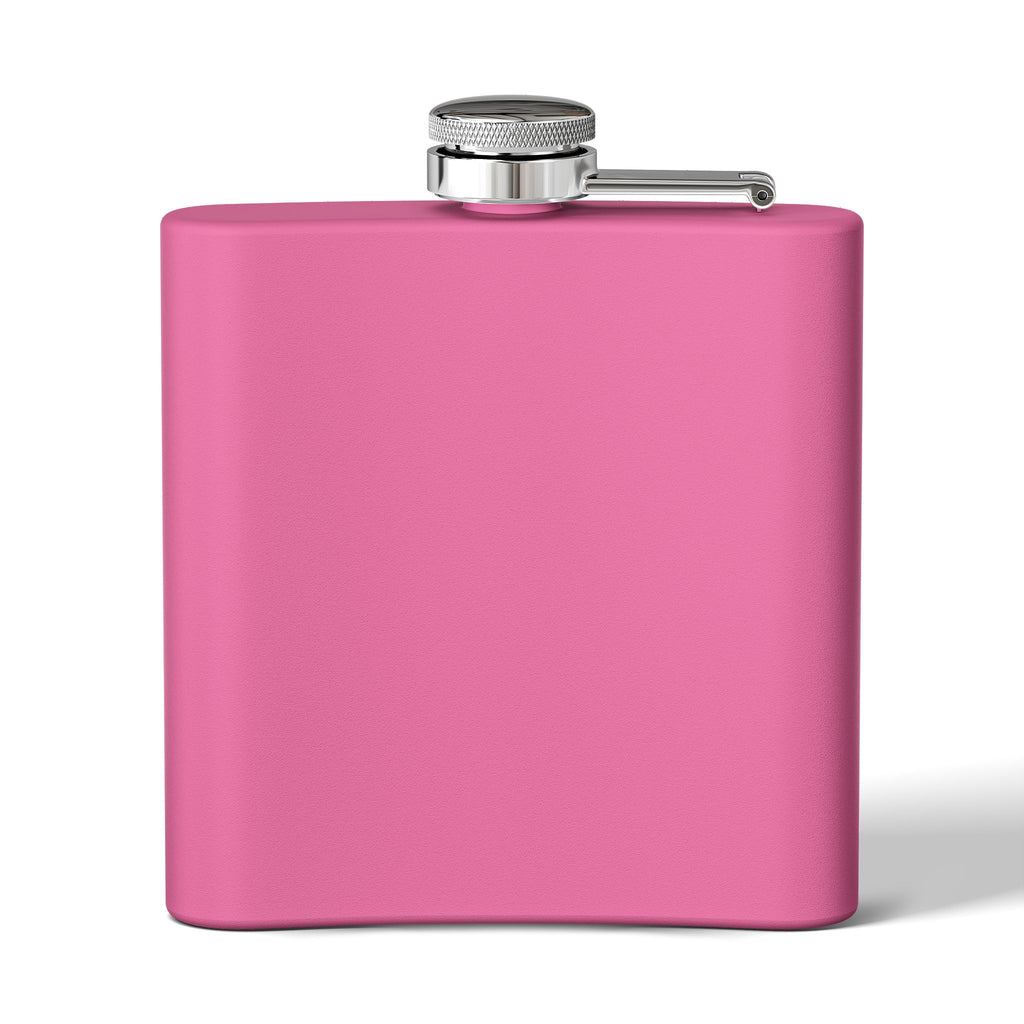 Flask — Polished Decorative 6oz Stainless Steel Hip Flask with Elegant Bow Design