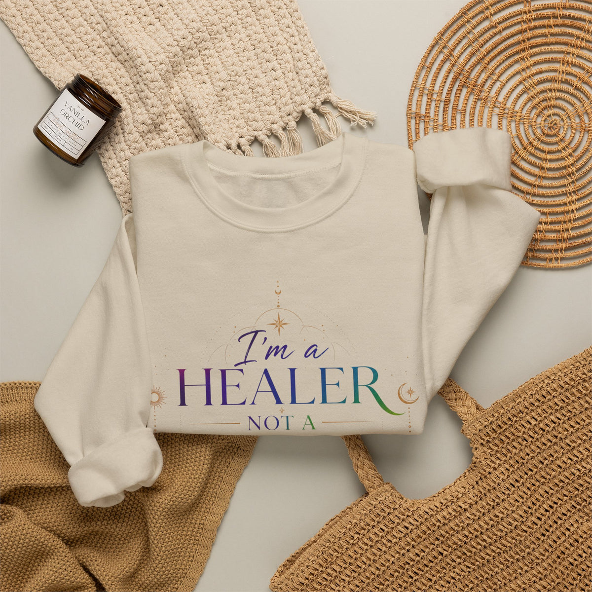 Healer Not Fighter Sweatshirt — Inspirational Spiritual Crewneck