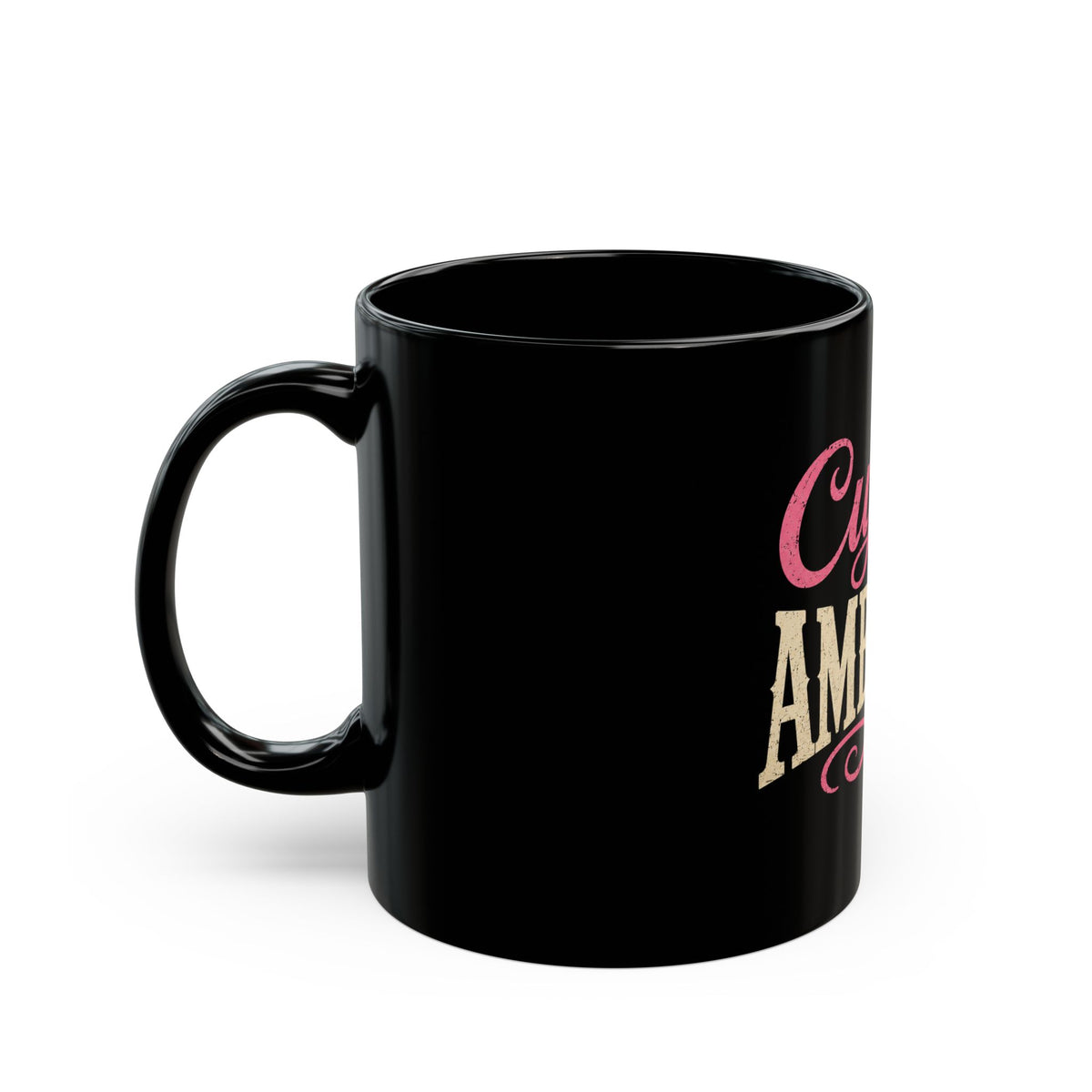 Cup of Ambition Black Mug – Motivational Coffee Mug for Women