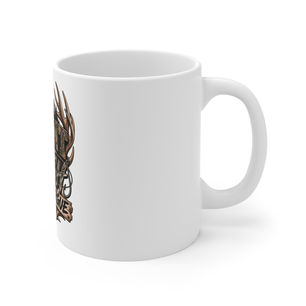 Hunt Fish I Don't Argue 11oz Mug — Hunting & Fishing Camo Coffee Cup