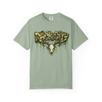 Buck City Graphic T‑Shirt — Deer Skull Camo Streetwear