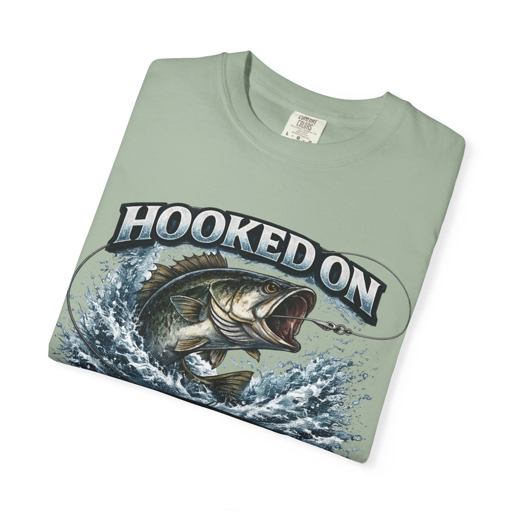 Hooked on Fishing T-Shirt — Mens Fishing Graphic Tee for Anglers