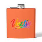 Rainbow 'Unctie' 6oz Stainless Steel Flask — LGBTQ+ Pride Hip Flask Gift