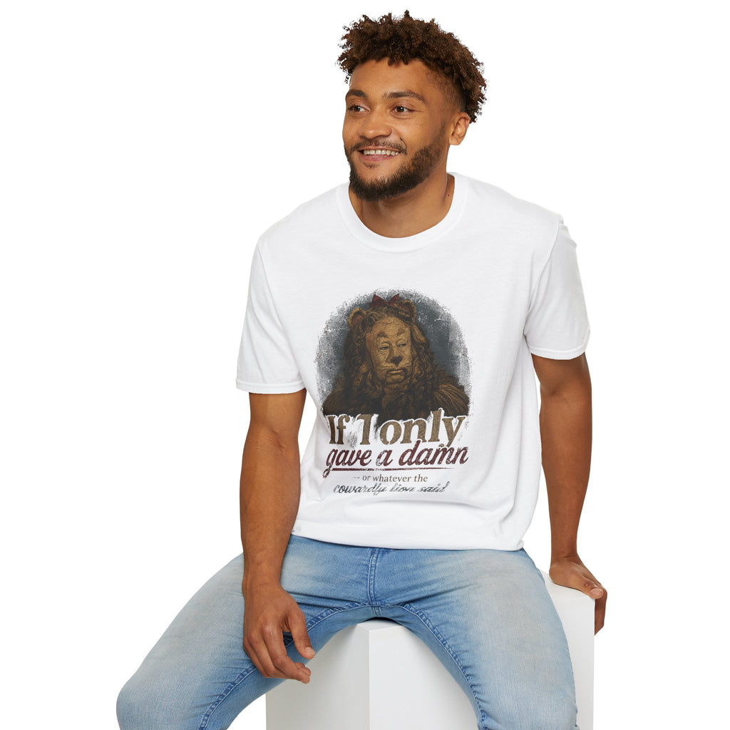 Wizard of Oz Cowardly Lion Tee — "If I Only Gave a Damn" Vintage Movie Quote T-Shirt