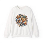Earth Swirl Crewneck Sweatshirt — Vintage Globe Art Sweatshirt