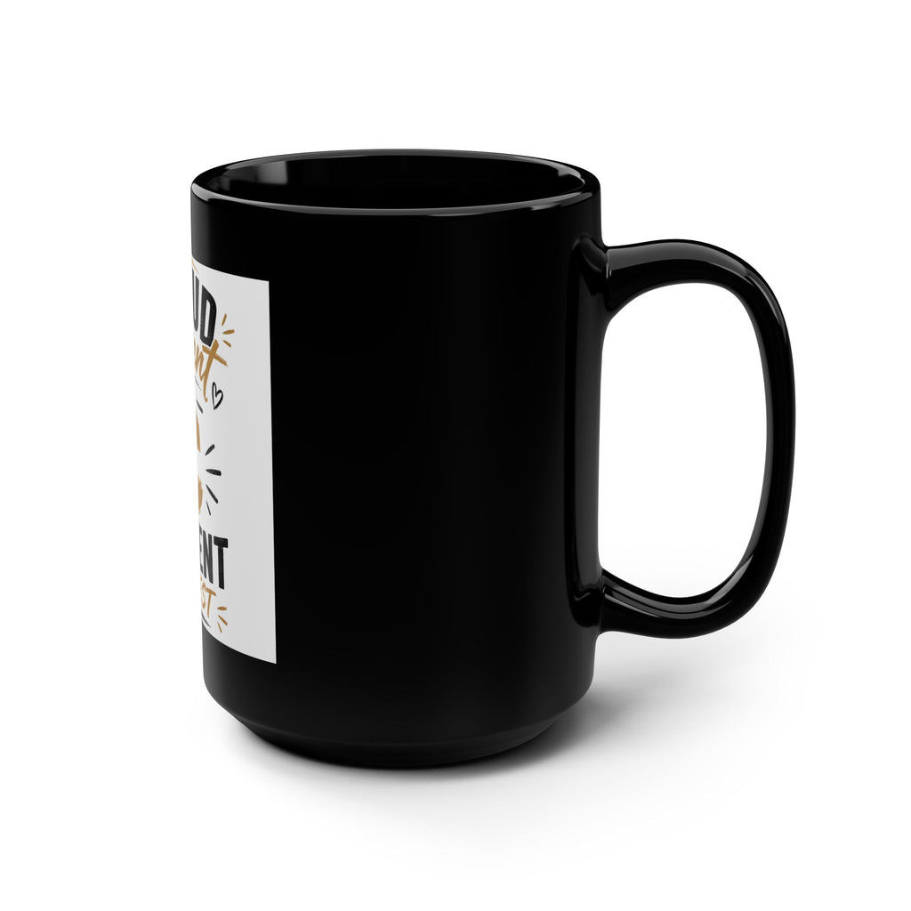 Proud Parent of a C Student 15oz Black Coffee Mug — Funny Gift for Parents & Back-to-School