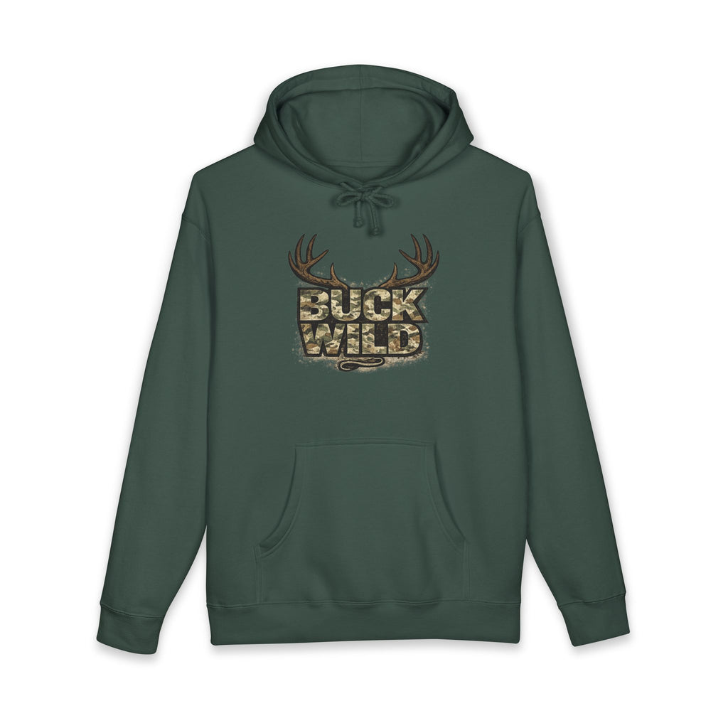 Buck Wild Camo Hoodie — Deer Antler Hunting Sweatshirt