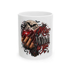 Witchy Ceramic Mug — "Miss Witch to You" Gothic Halloween Coffee Cup (11oz/15oz)