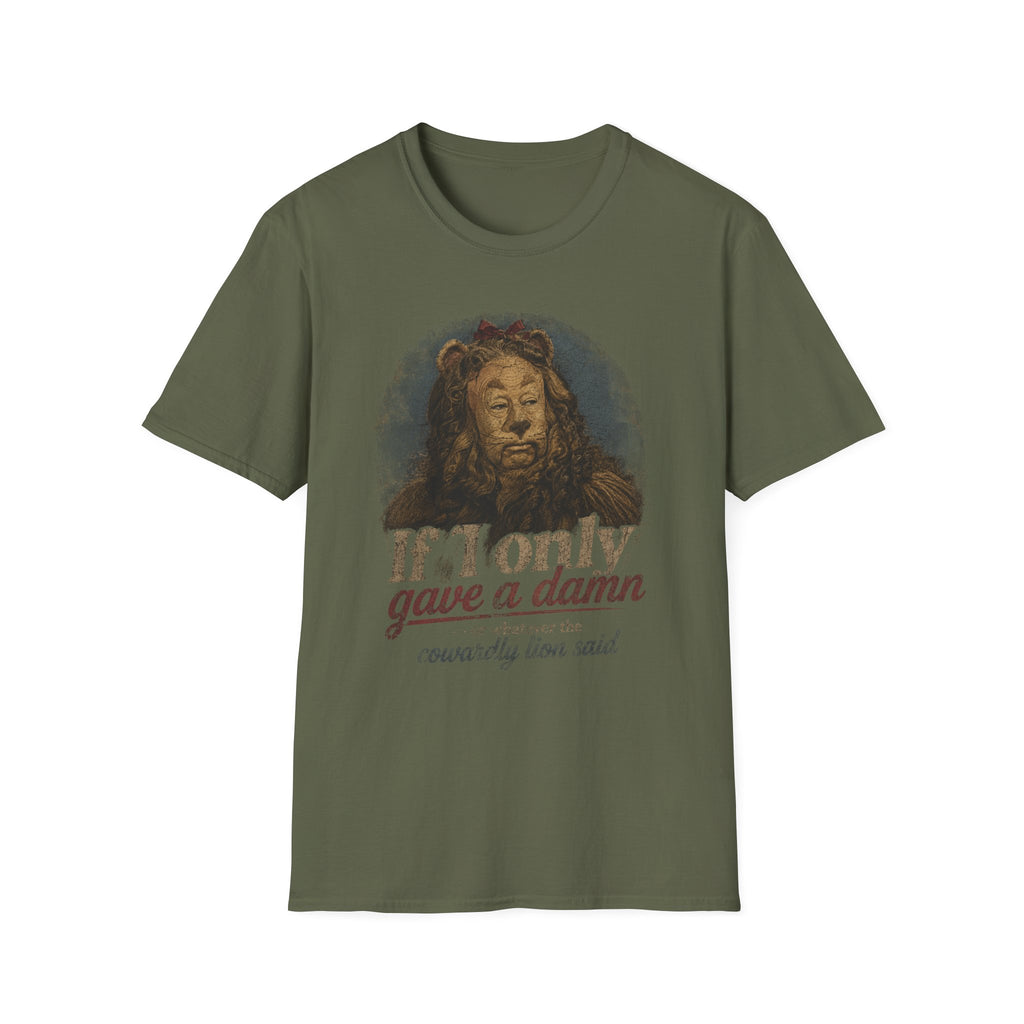 Wizard of Oz Cowardly Lion Tee — "If I Only Gave a Damn" Vintage Movie Quote T-Shirt