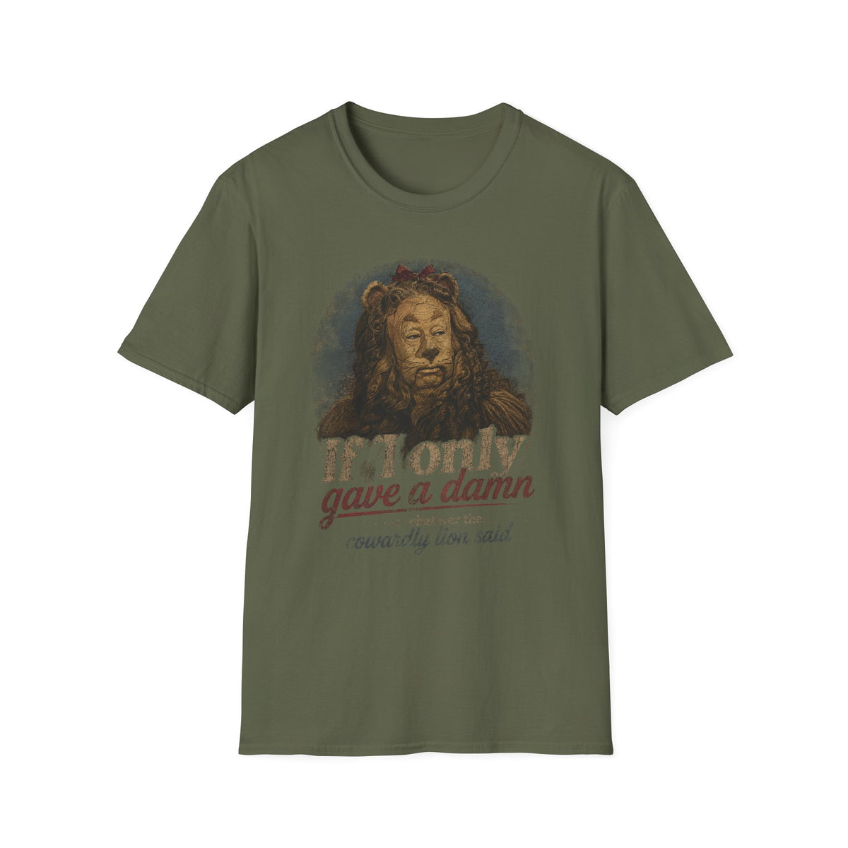 Wizard of Oz Cowardly Lion Tee — "If I Only Gave a Damn" Vintage Movie Quote T-Shirt