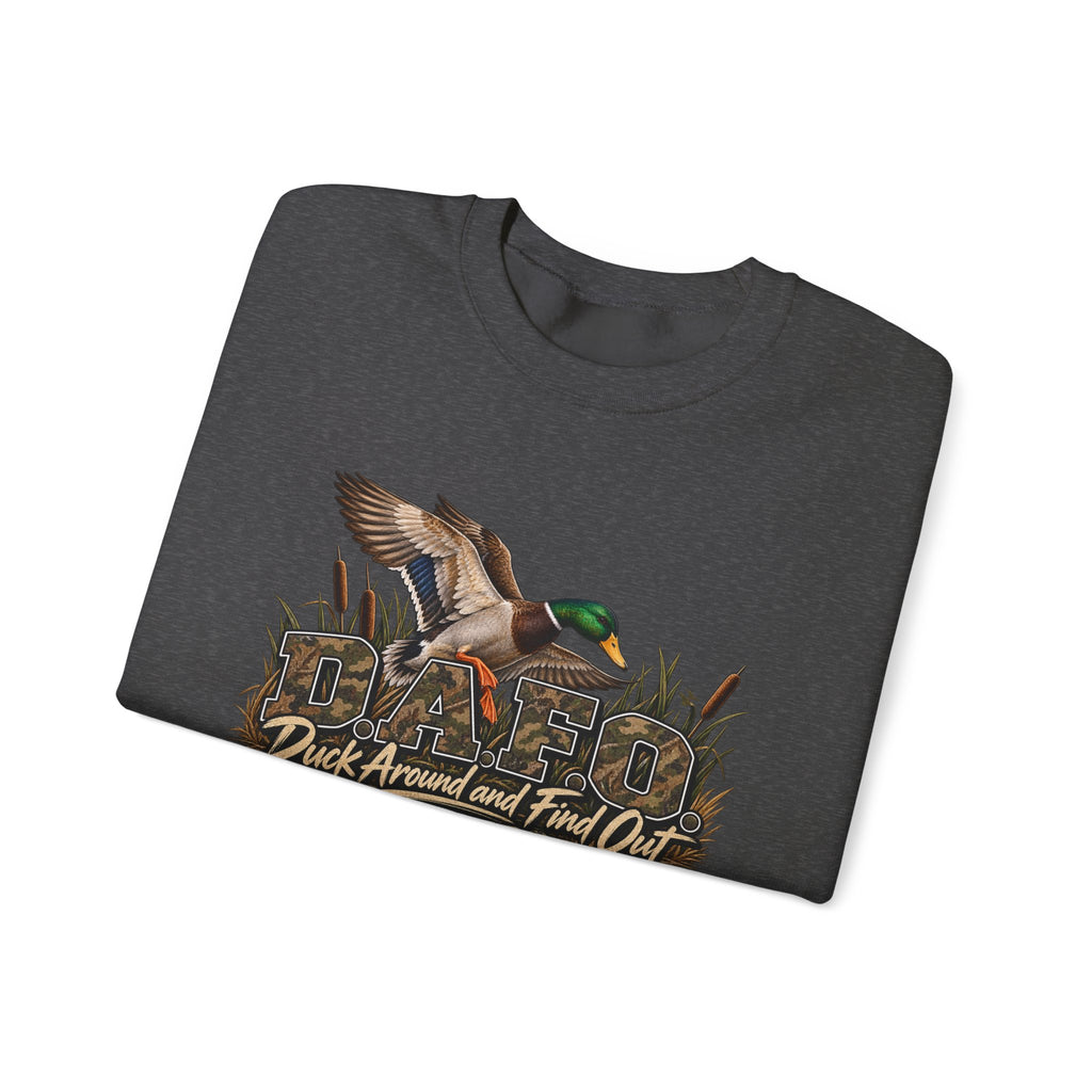 Crewneck Sweatshirt - 'Duck Around and Find Out' Mallard Hunting Graphic