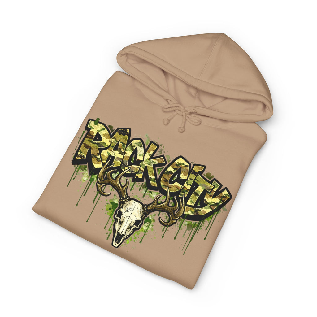 Graffiti Rock City Hoodie — Dripping Skull Streetwear Pullover