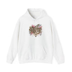 Wifey Floral Script Hoodie — Glitter Gold Lettering Bridal Pullover