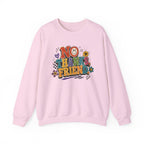 No Thanks Friend Sweatshirt — Retro Floral Graphic Crewneck