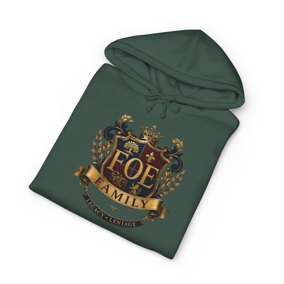 FOE Family Crest Hoodie – Vintage Heraldic Coat of Arms Pullover