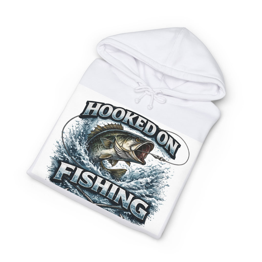 Fishing Hoodie – "Hooked On Fishing" Graphic Pullover for Anglers