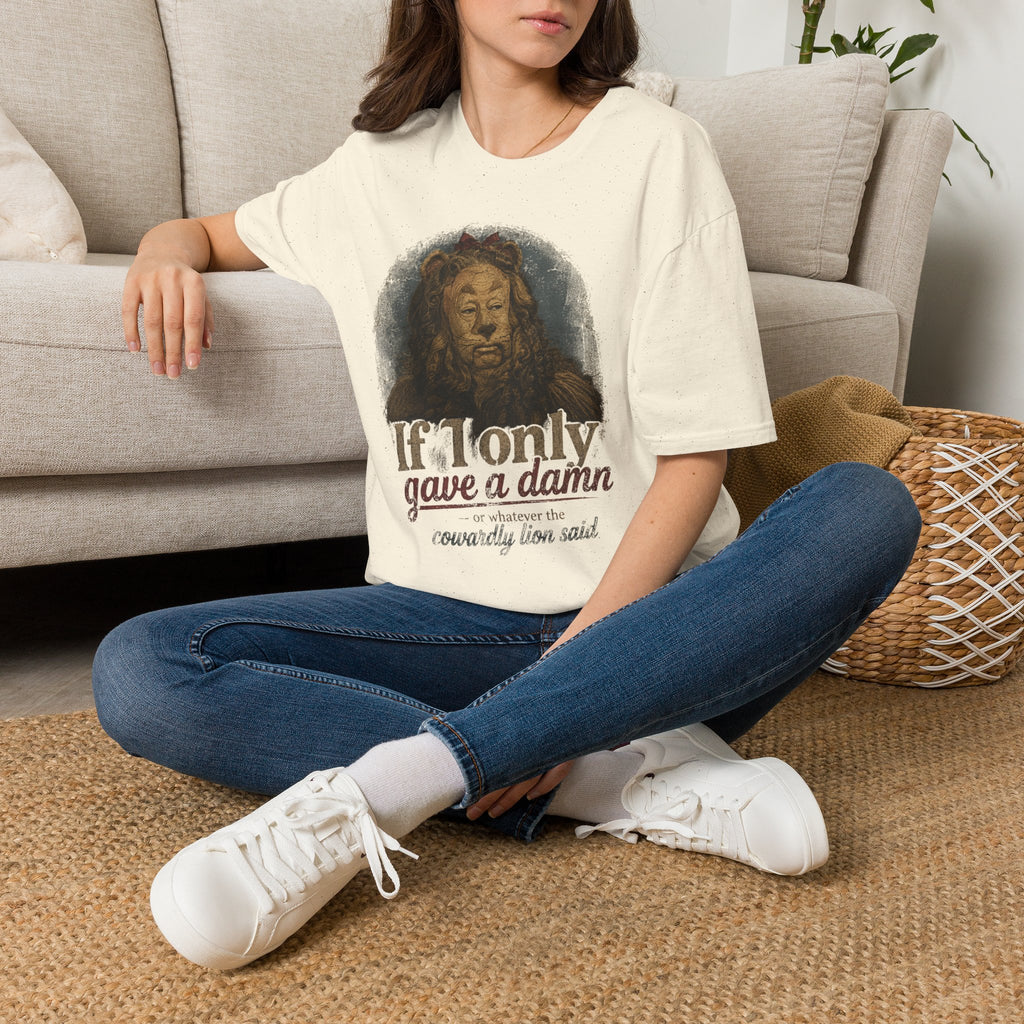 Wizard of Oz Cowardly Lion Tee — "If I Only Gave a Damn" Vintage Movie Quote T-Shirt