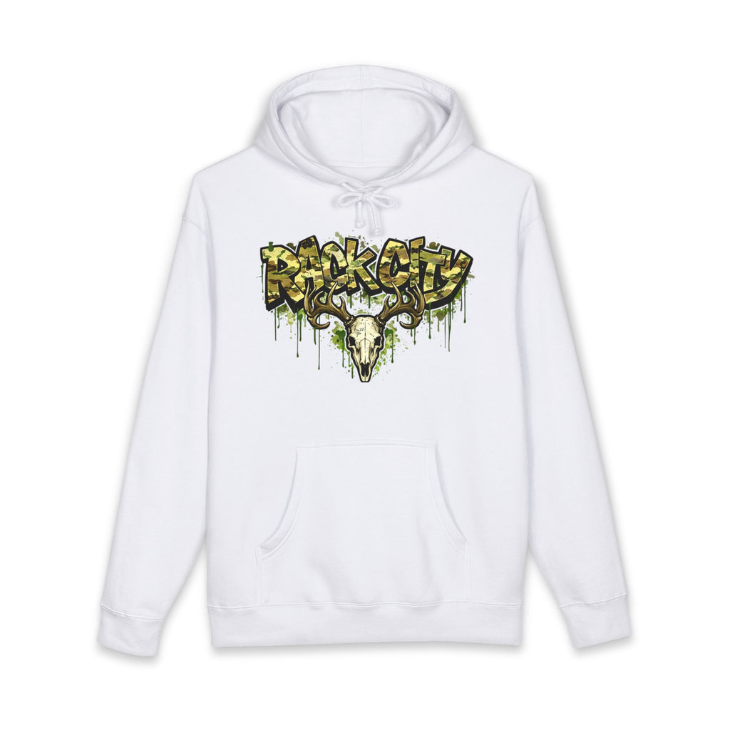 Graffiti Rock City Hoodie — Dripping Skull Streetwear Pullover