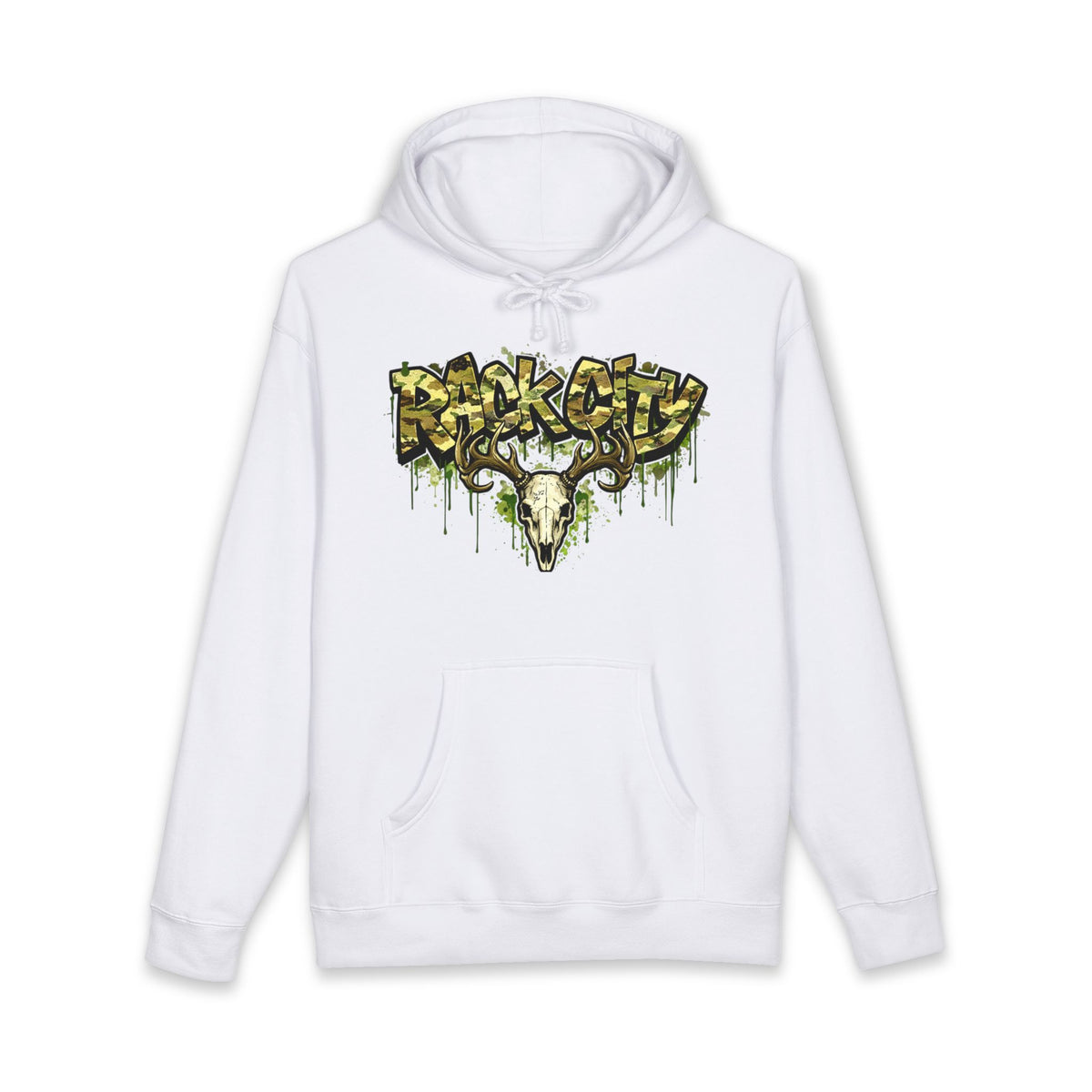 Graffiti Rock City Hoodie — Dripping Skull Streetwear Pullover