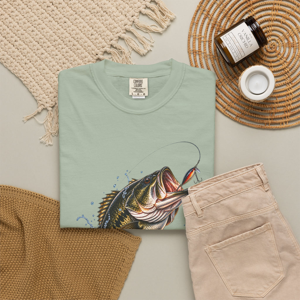 Bass Fishing T-Shirt — Jumping Largemouth Design