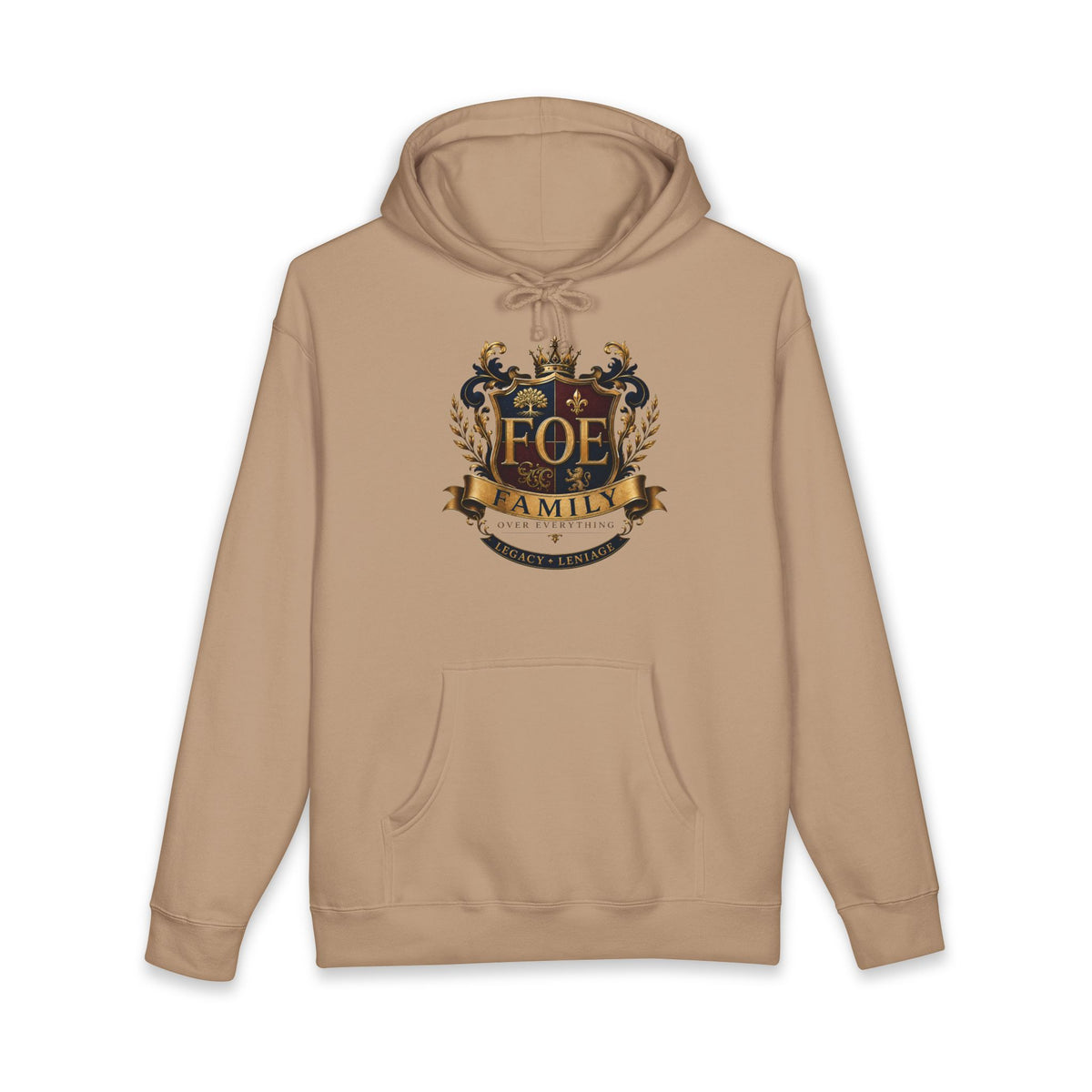 FOE Family Crest Hoodie – Vintage Heraldic Coat of Arms Pullover