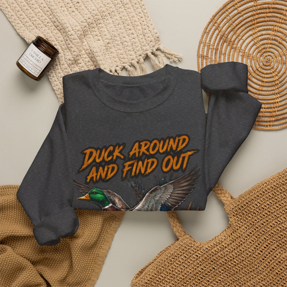 Crewneck Sweatshirt - "Duck Around And Find Out (D.A.F.O.)" Mallard Graphic