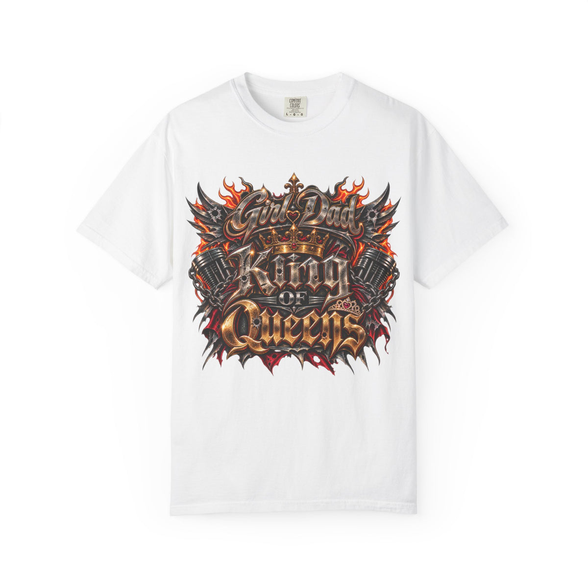 T-Shirt — "Girl Dad King of Queens" Graphic Tee