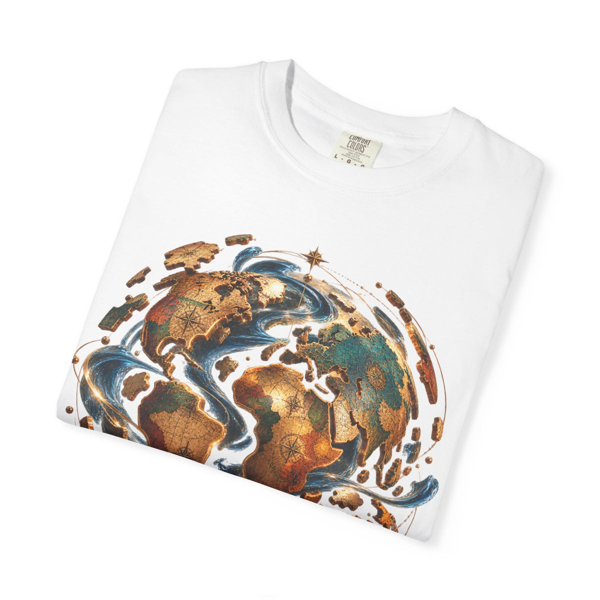 Earth Waves T-Shirt — Artistic Planet Graphic Tee