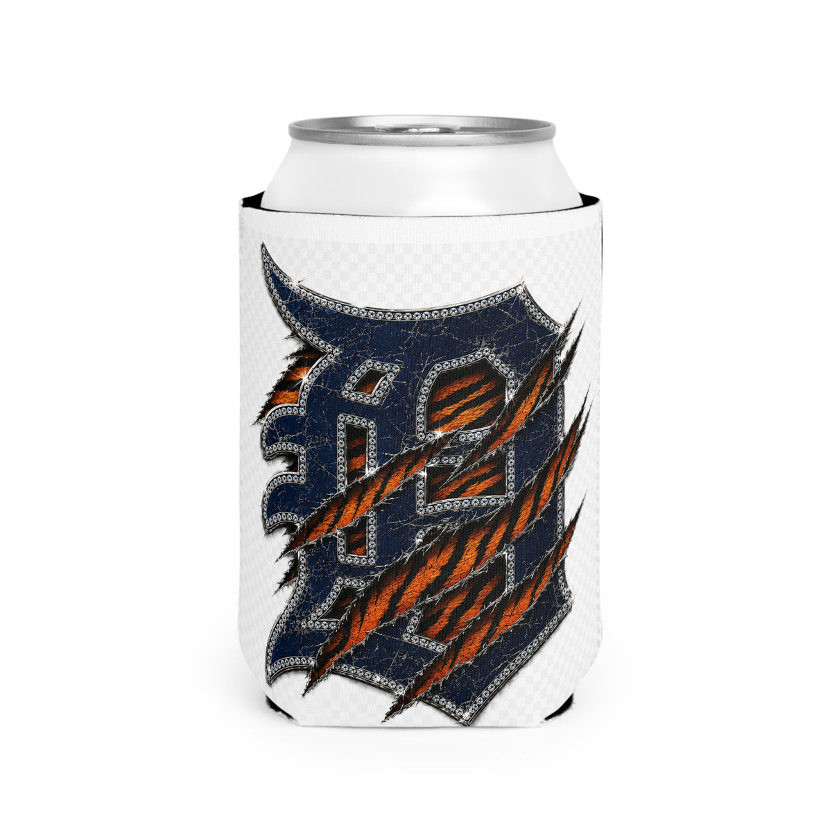 Tiger Claw Can Cooler Sleeve — Distressed D Monogram Drink Cooler