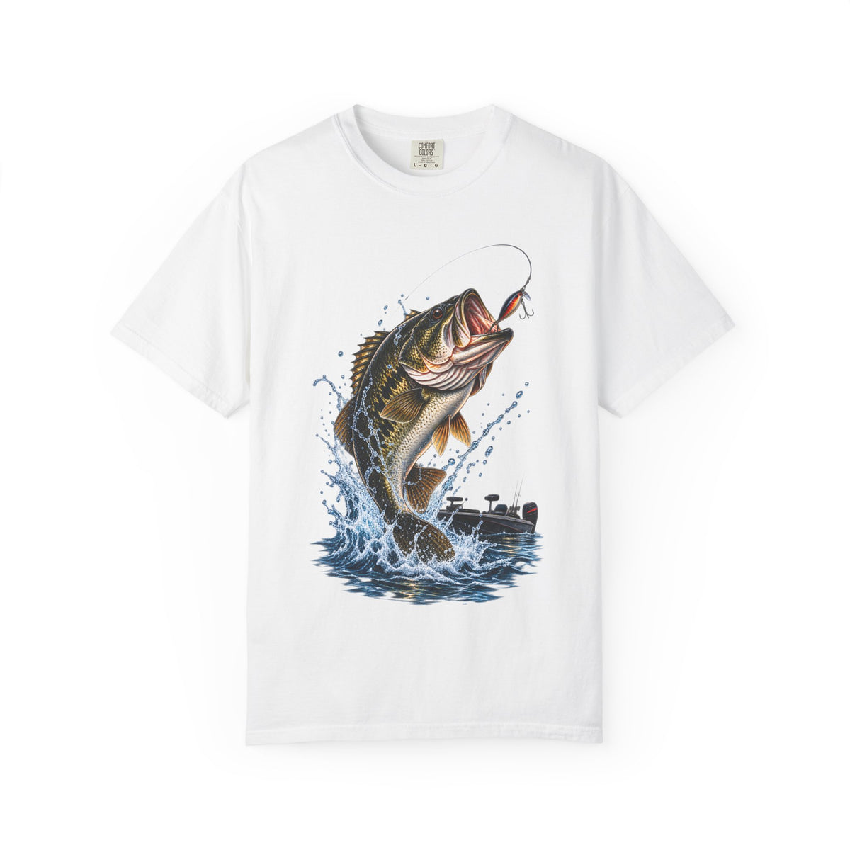 Bass Fishing T-Shirt — Jumping Largemouth Design