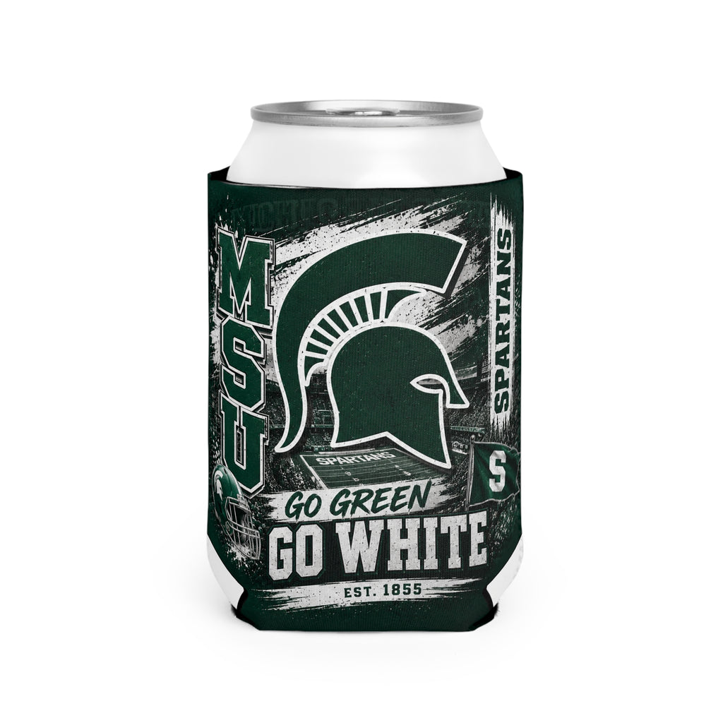 Michigan State Spartans "Go Green, Go White" Can Cooler Sleeve