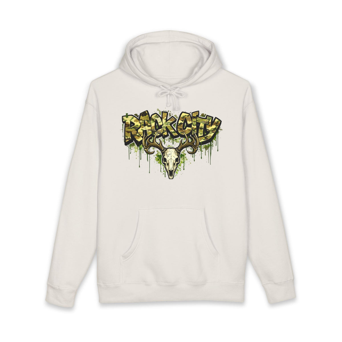 Graffiti Rock City Hoodie — Dripping Skull Streetwear Pullover