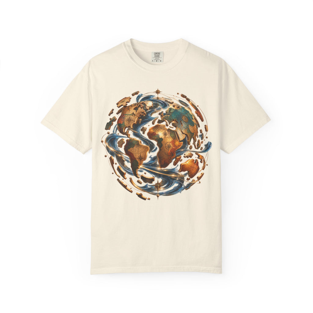 Earth Waves T-Shirt — Artistic Planet Graphic Tee