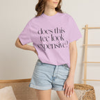 T-Shirt — "Does This Tee Look Expensive?" Minimal Script Graphic Tee