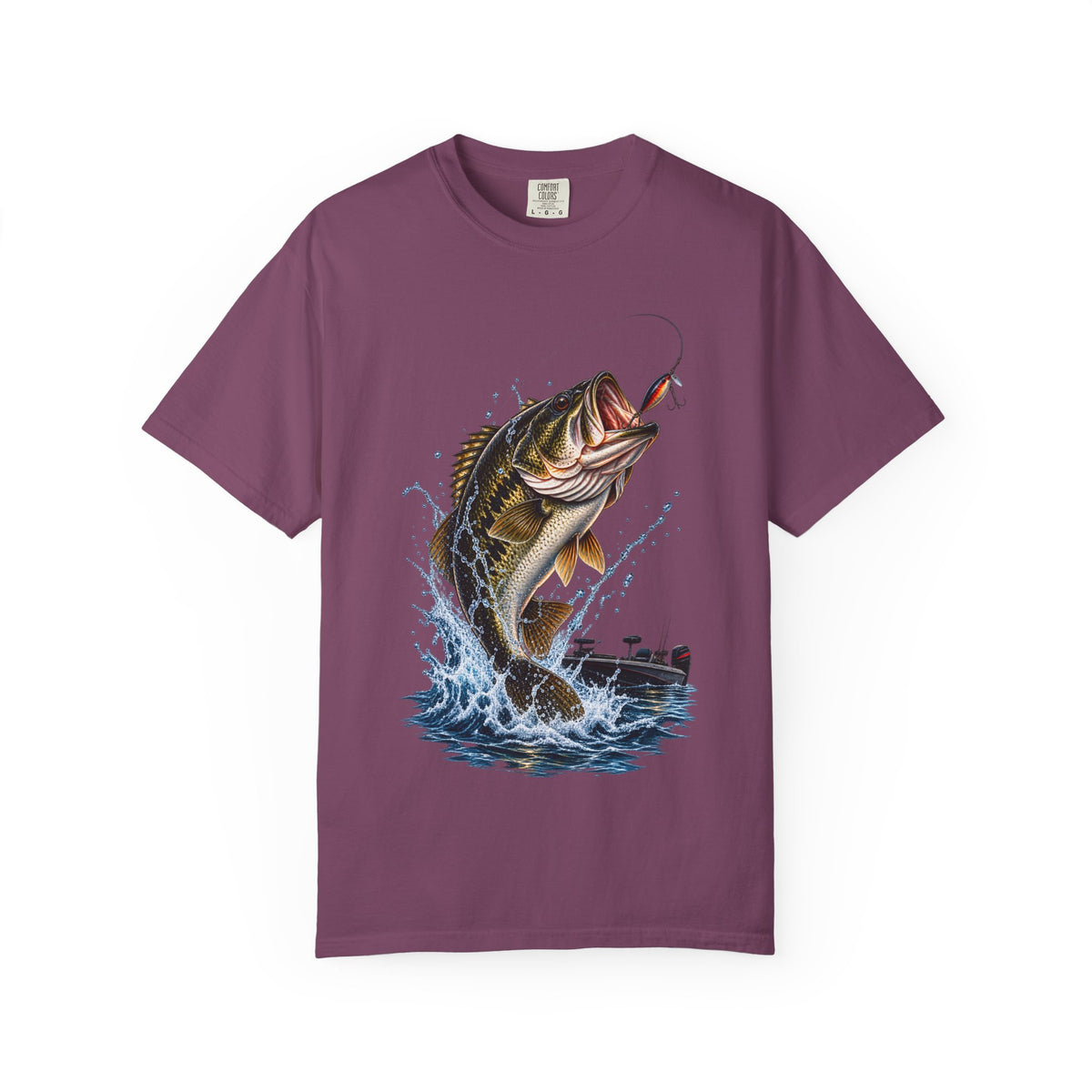 Bass Fishing T-Shirt — Jumping Largemouth Design