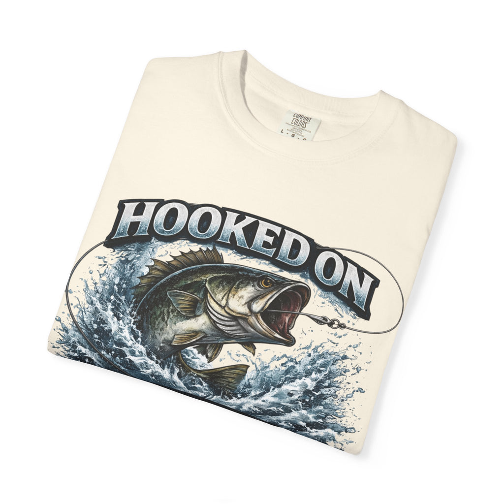 Hooked on Fishing T-Shirt — Mens Fishing Graphic Tee for Anglers